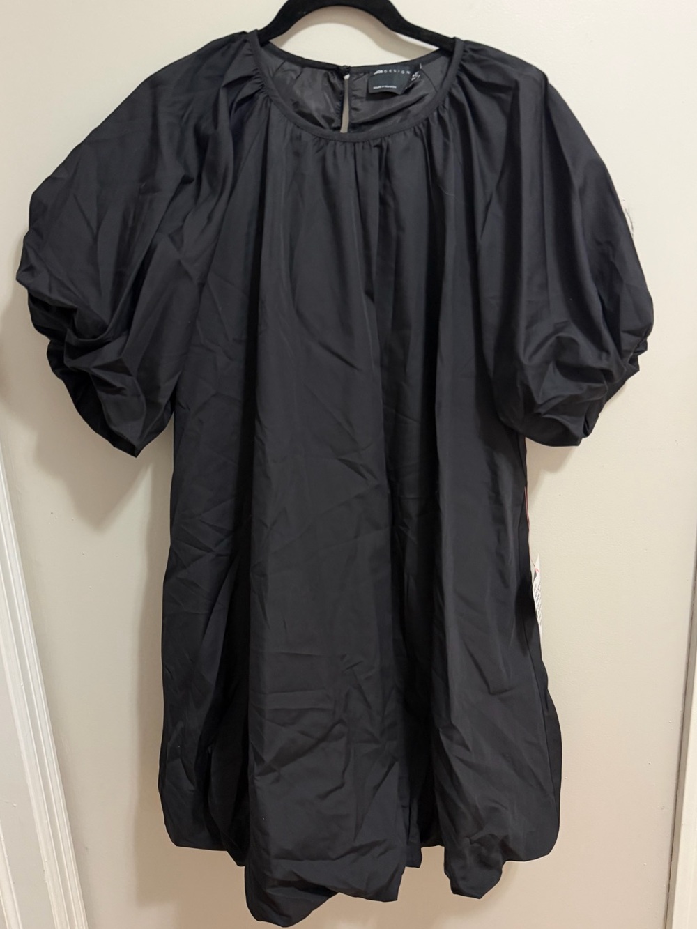 ASOS DESIGN Short Puff Sleeve Bubble Hem Mini Dress Size 12 - Picture 4 of 12